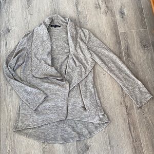 Oatmeal Zip-Up Cardigan